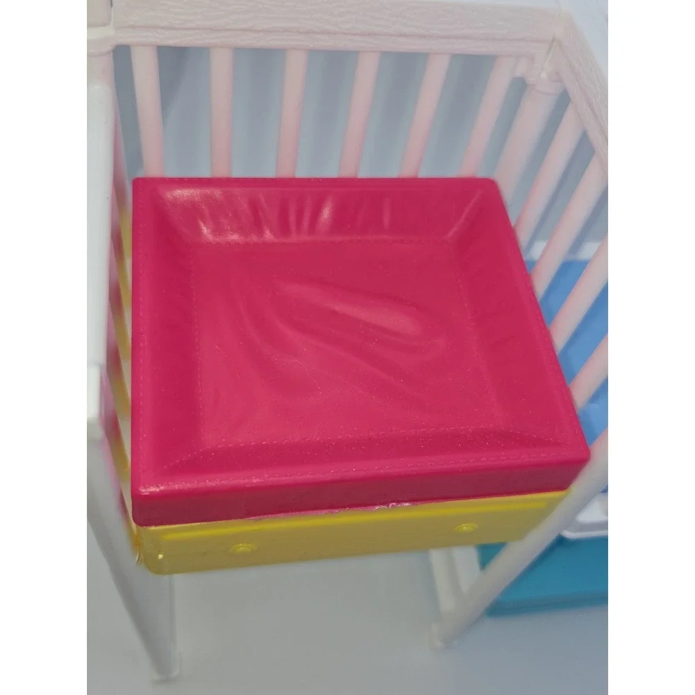 Barbie Skipper Babysitters Inc Nursery Crib and Changing Table White GFL38 2018
